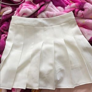 White tennis skirt